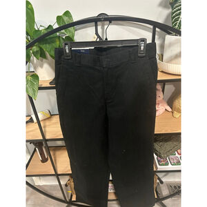 Boys Chaps Casual Black Flat Front Adjustable Waist Pants Size 16